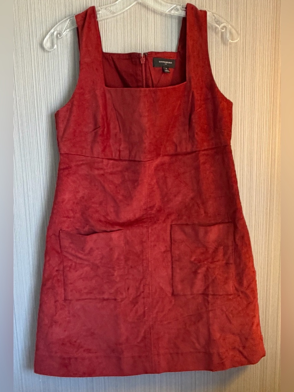 Banana Republic NEW Dress Womens S
Rust Corduroy Empire Waist Square
Neck Dress